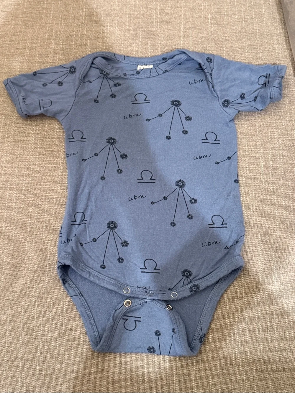 kate quinn Blue Libra Constellation Baby One-Piece Bodysuit
